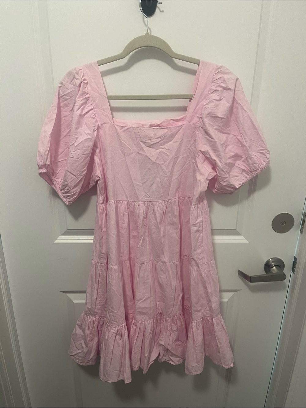 Pink Puff-Sleeve dress